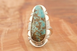 Genuine Number 8 Mine Turquoise Sterling Silver Ring